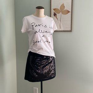 Rachel Roy Paillette Mini Skirt